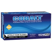 High Five Product #N194, Glove Exam PF Nitrile XL Blue Cobalt 100/Bx, 10 BX/CA Image