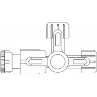 ICU Medical #42385-01, 4-WAY PC STOPCOCK, 25/CS Image ICU Medical #42385-01, 4-WAY PC STOPCOCK, 25/CS Image