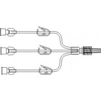 ICU Medical #B1528, SET, 4" 0.53 ML, SMLLBR TRIF EXT W/3 CLMP, 50/CS Image ICU Medical #B1528, SET, 4" 0.53 ML, SMLLBR TRIF EXT W/3 CLMP, 50/CS Image