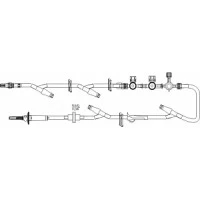 ICU Medical #B5175, SET TUBING IV PRIMARY 134IN 10 DROP W/4 CLAVE(R), REMV 3 GANG W/4-WAY STOPCOCK, 2 1O2(R) MANIFOLD, ROTATING LUER, 1 EXT, 25/CS Image ICU Medical #B5175, SET TUBING IV PRIMARY 134IN 10 DROP W/4 CLAVE(R), REMV 3 GANG W/4-WAY STOPCOCK, 2 1O2(R) MANIFOLD, ROTATING LUER, 1 EXT, 25/CS Image