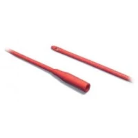 Kendall #8887660221, Dover Urethral Catheter Red Rubber Robinson, 16" length, radiopaque, smooth rounded tip, 100/CS Image