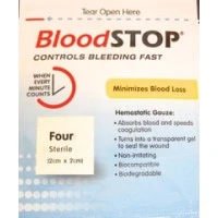 Lifescience Plus #BS-MP18, Hemostat BloodSTOP Pad Mini 4/5x4/5" Gauze Transparent Abs 80/Bx, 20 BX/CA Image Lifescience Plus #BS-MP18, Hemostat BloodSTOP Pad Mini 4/5x4/5" Gauze Transparent Abs 80/Bx, 20 BX/CA Image