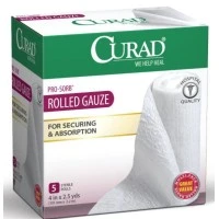 Medline #CUR47316, CURAD, PROSORB, ROLLGAUZE, 4"X 90", 5CT, 24 BX/CS, 24 EA/CS, 4 CT/CS Image Medline #CUR47316, CURAD, PROSORB, ROLLGAUZE, 4"X 90", 5CT, 24 BX/CS, 24 EA/CS, 4 CT/CS Image