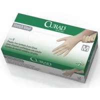 Medline #CUR9225, GLOVE, EXAM, STRETCH VINYL, M, 150 EA/BX, 10 BX/CS Image