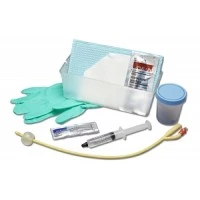 Medline #DYND10150, Foley Insertion Catheter with Silicone-Elastomer Coated Latex Catheter, 16 Fr, 10 mL Syringe, 20/CS Image