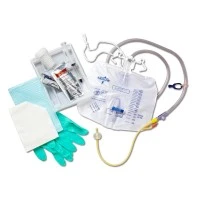 Medline #DYND11008, Silicone-Elastomer Latex 2-Layer Foley Catheter Tray / Drain Bag, 18 Fr, 10 mL, 10/CS Image