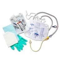 Medline #DYND11865, Silicone-Elastomer Latex 2-Layer Foley Catheter Tray / Drain Bag, 18 Fr, 10 mL, 10/CS Image