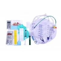 Medline #DYND160514, TRAY, ERASE CAUTI, URN MTR, SILV, LF, 14FR10M, 10 EA/CS Image