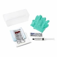 Medline #DYND18100, Foley Insertion Catheter with 10 mL Syringe, PVP and AloeTouch Gloves in CSR-Wrapped Tray, 20/CS Image