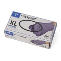 Medline #FG2504, GLOVE, EXAM, NITRL, PF, 3.5 MIL, TXT FNGR, XL, 230/BX Image