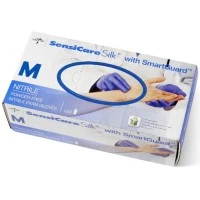 Medline #MDS2585, GLOVE, EXAM, PF, NITRILE, SILK, MEDIUM, 2500/CS Image