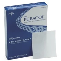 Medline #MSC8544, DRESSING, COLLAGEN, PURACOL, STRL, 4X4.25, 10/BX Image Medline #MSC8544, DRESSING, COLLAGEN, PURACOL, STRL, 4X4.25, 10/BX Image
