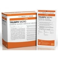 Medline #MSG2370, GLOVE, SURG, TRIUMPH MICRO LTX, PF, 7, 200 PR/CS, 4 BX/CS Image