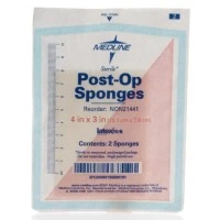 Medline #NON21441, GAUZE, SPONGE, POST-OP, 4"X3", STRL, LF, 2/PK, 2 EA/PK, 25 PK/BX, 600 PK/CS Image