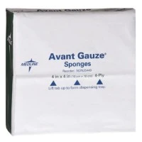 Medline #NON25449, GAUZE, SPONGE, AVANT, 4"X4", 4PLY, NS, 25/SLV, 2500 EA/CS, 100 PK/CS Image Medline #NON25449, GAUZE, SPONGE, AVANT, 4"X4", 4PLY, NS, 25/SLV, 2500 EA/CS, 100 PK/CS Image