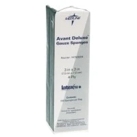 Medline #NON26334, GAUZE, AVANT, NW, DELUXE, 3"X3", 4PLY, NS, LF, 4000 EA/CS, 20 PK/CS Image