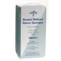 Medline #NON26443, GAUZE, AVANT, NW, DELUXE, 4"X4", 3PLY, NS, LF, 2000 EA/CS, 10 PK/CS Image Medline #NON26443, GAUZE, AVANT, NW, DELUXE, 4"X4", 3PLY, NS, LF, 2000 EA/CS, 10 PK/CS Image