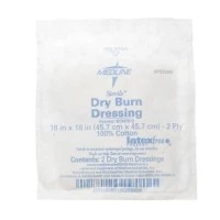 Medline #NON7912, DRESSING, BURN, 18"X18", 2PLY, STERILE, LF, 100 PK/CS Image Medline #NON7912, DRESSING, BURN, 18"X18", 2PLY, STERILE, LF, 100 PK/CS Image