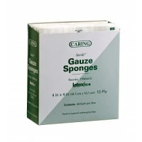 Medline #PRM4412, GAUZE, SPONGE, 4"X4", 12PLY, STERILE, LF, 2/PK, 50 EA/BX, 25 PK/BX, 24 BX/CS Image Medline #PRM4412, GAUZE, SPONGE, 4"X4", 12PLY, STERILE, LF, 2/PK, 50 EA/BX, 25 PK/BX, 24 BX/CS Image