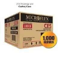 Microflex #CE5-512-M, Glove Cleanroom Latex 12" PF Natural Md 1000/CS Image