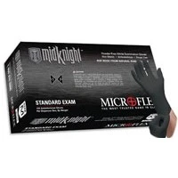 Microflex #MK-296-M, GLOVE NITRILE MED PF MIDNIGHT BLK 100/BX 10BX/CA Image