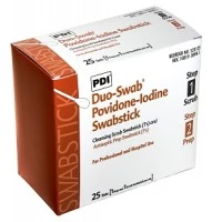PDI #S23125, PVP IODINE DUO SWAB PREP SCRUB 1S 25/BX 10BX/CA Image PDI #S23125, PVP IODINE DUO SWAB PREP SCRUB 1S 25/BX 10BX/CA Image