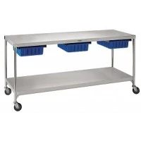 Pedigo Products #CDS-2472-W/SC, TABLE, SS WORK, W/SHELF, CASTORS, 24"X72", EACH Image Pedigo Products #CDS-2472-W/SC, TABLE, SS WORK, W/SHELF, CASTORS, 24"X72", EACH Image