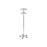 Pedigo Products #P-1576-4, IV Pole SS 5-Leg 4-Hook Tip Resistant Base Foot Operated Each Image Pedigo Products #P-1576-4, IV Pole SS 5-Leg 4-Hook Tip Resistant Base Foot Operated Each Image