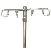 Phlebotic #2829, IV Stand Chrome-Plated Steel 5-Leg 4-Hook 22" One-Handed Knob Ea Image Phlebotic #2829, IV Stand Chrome-Plated Steel 5-Leg 4-Hook 22" One-Handed Knob Ea Image