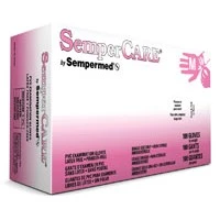 Sempermed #SCVNP103, Glove Exam PF Vinyl LF Medium Sempercare 100/Bx, 10 BX/CA Image