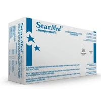 Sempermed #SM103, GLOVE EXAM LATEX STARMED MED 100/BX 10BX/CA Image
