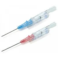 Smiths Medical #3380, ACUVANCE Safety I.V. Catheter, Straight Hub, Radiopaque, 22g x 1", FEP Polymer, Blue Image