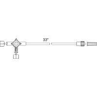 Smiths Medical #MX253L, 3-Way Anesthesia Style Stopcock Standard Bore Extension with Injection Site, Non-Vented White Caps, Male Luer Lock, 50/CS Image Smiths Medical #MX253L, 3-Way Anesthesia Style Stopcock Standard Bore Extension with Injection Site, Non-Vented White Caps, Male Luer Lock, 50/CS Image
