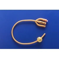 Teleflex #183430260, Ruch Gold Indwelling Catheter, Old Siliconized Coated Foley, 3-way, 30-50 mL, 26 Fr 16", 10/CS Image