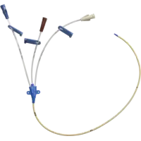 Teleflex #HO-14703, HANDS-OFF Three-Lumen Central Venous Catheter for use only with Arrow One-Piece PSI System, 7 FR X 30 CM, 5/CS Image