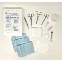 Trinity Sterile #82024, LACERATION TRAY - Gauze, Saline, Header Bag, Needle, Towels, Ziplock, Cup, Hibiclens, Ndl Holder, Frcps, Syringe, Splash Guard, 10 Per/Cs Image Trinity Sterile #82024, LACERATION TRAY - Gauze, Saline, Header Bag, Needle, Towels, Ziplock, Cup, Hibiclens, Ndl Holder, Frcps, Syringe, Splash Guard, 10 Per/Cs Image