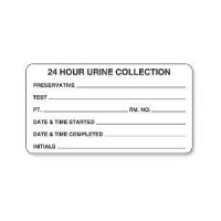 United Ad Label #UC301, LABEL, 24HR URINE COLLECTION (WHT) 320/RL, EACH Image United Ad Label #UC301, LABEL, 24HR URINE COLLECTION (WHT) 320/RL, EACH Image