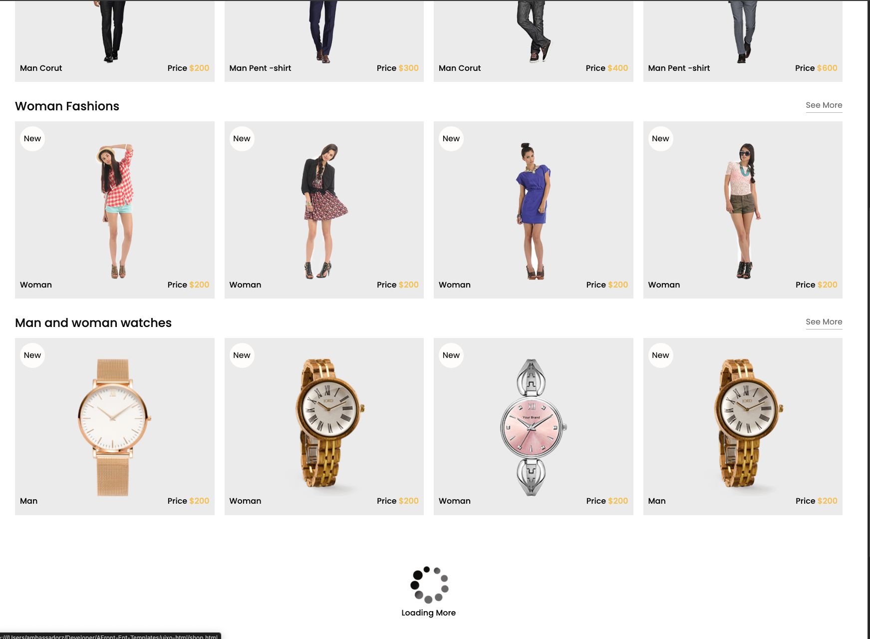 Shop The Latest – Modern Fashion & Accessories eCommerce Template