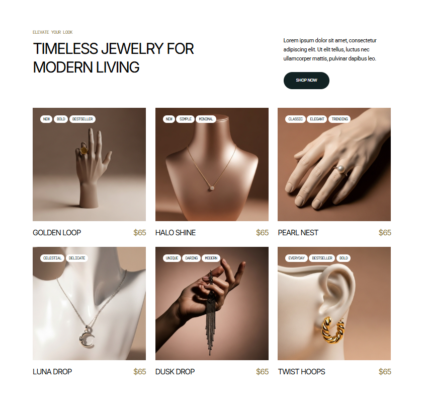 Jewellery Ecom Products