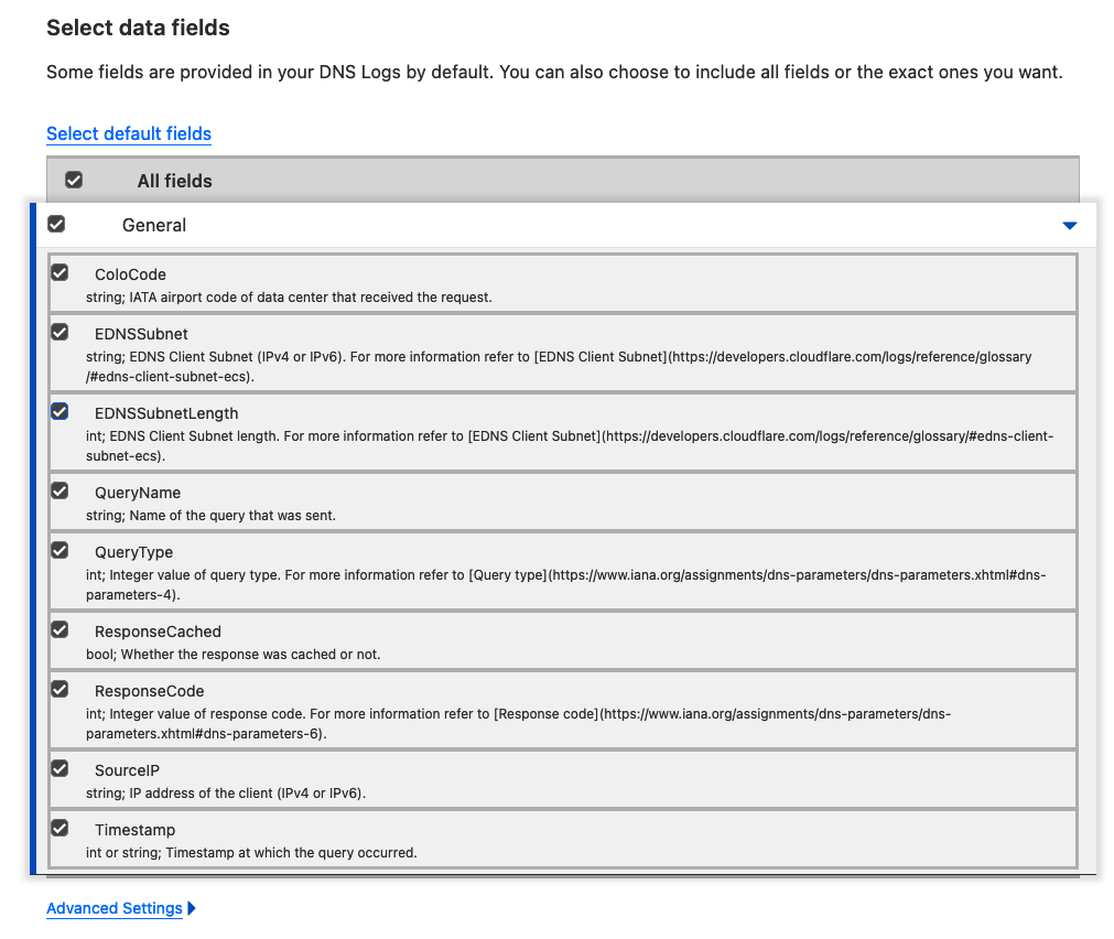 Question is there a way to check cf logs for invalid dns lookups