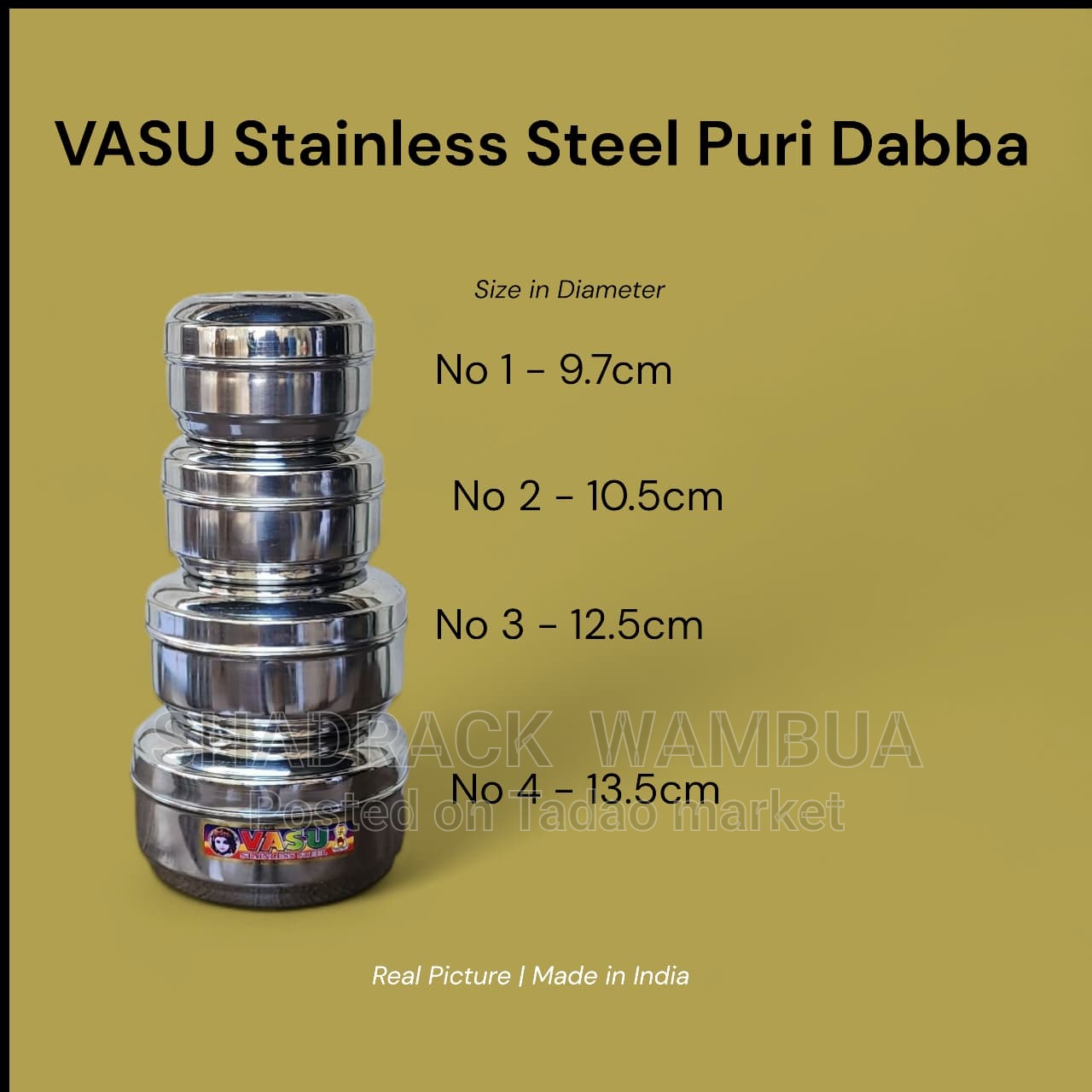 Vasu Stainless Steel Puri Dabba 3