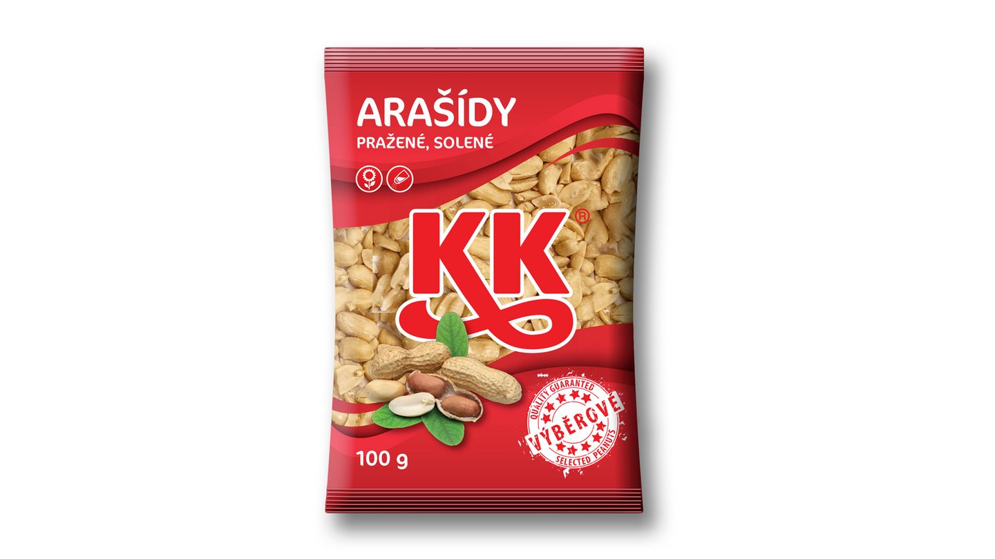 Arašídy pražené, solené