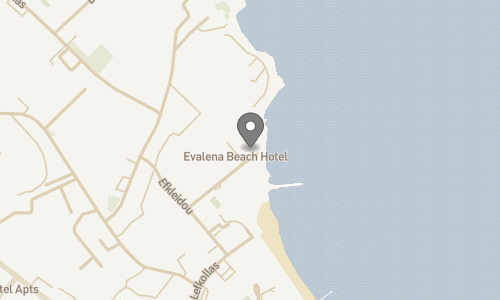 Lokation for Evalena Beach Hotel 