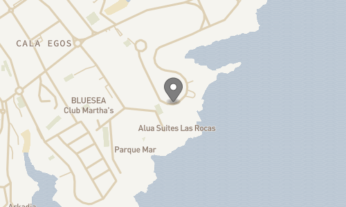 Lokation for Alua Suites Las Rocas m/halvpension