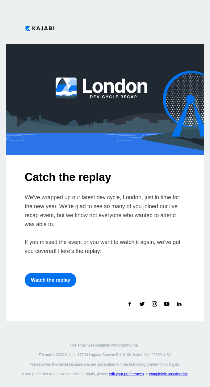 Replay Inside London Dev Cycle Recap
