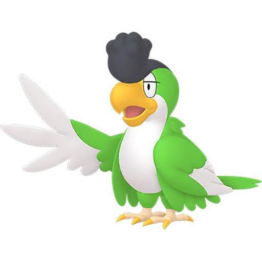 Squawkabilly - Normal/Flying type Pokemon from Pokemon Scarlet and Violet with stats, moves, and evolution data