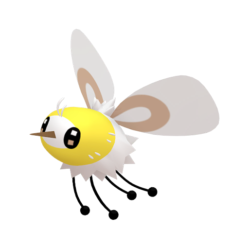 Cutiefly - Bug/Fairy type Pokemon from Pokemon Sword and Shield with stats, moves, and evolution data