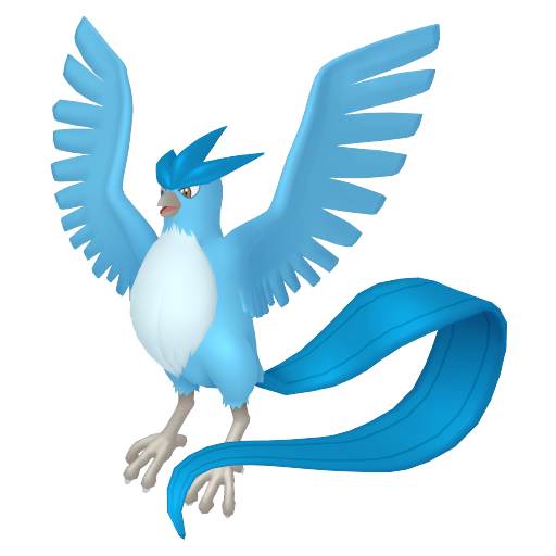 Articuno - Ice/Flying type Pokemon from Pokemon FireRed and LeafGreen with stats, moves, and evolution data