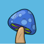 blue mushroom