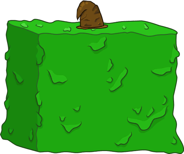 goo cube brown wizard hat